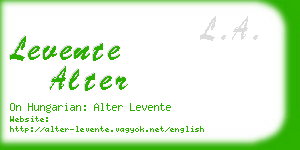 levente alter business card